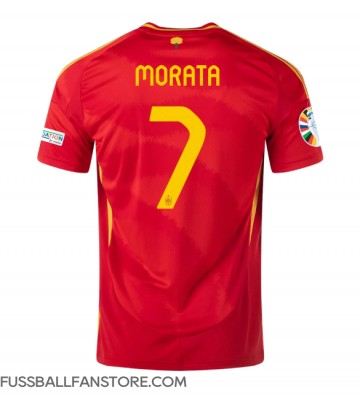 Spanien Alvaro Morata #7 Replik Heimtrikot EM 2024 Kurzarm